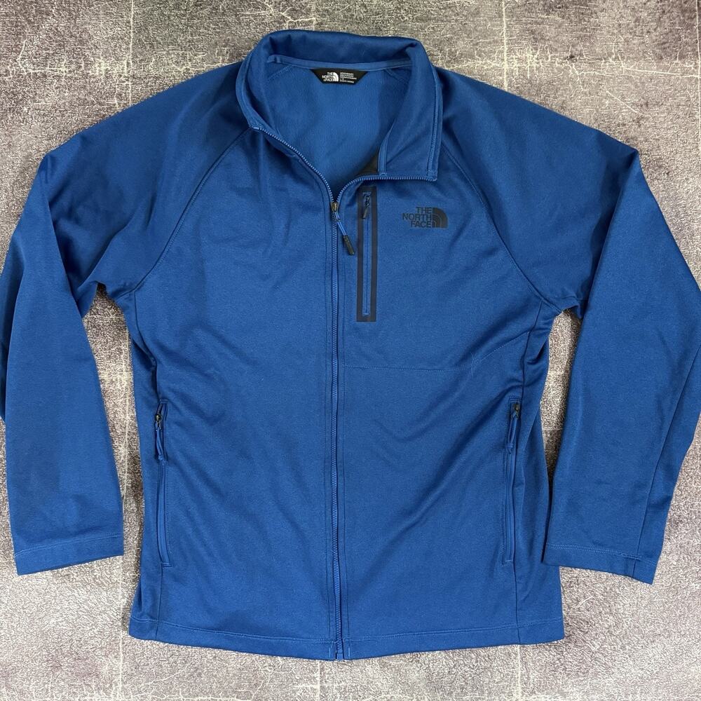 Men's The North Face Canyonlands Cobalt Blue Full Zip Light Fleece Jacket Sz L